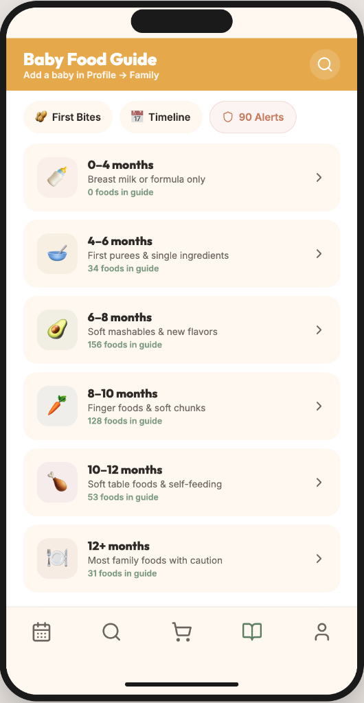 Baby food guide