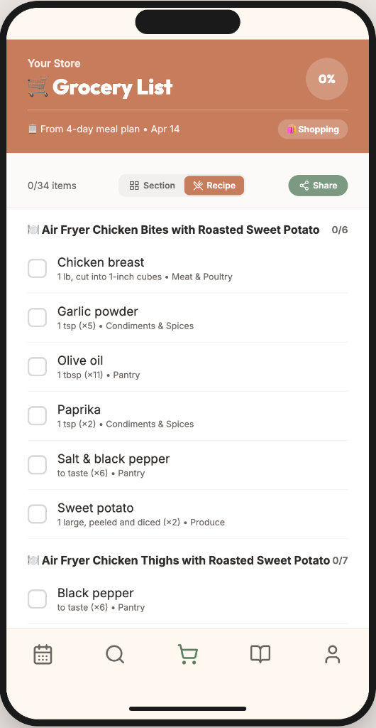 Grocery list